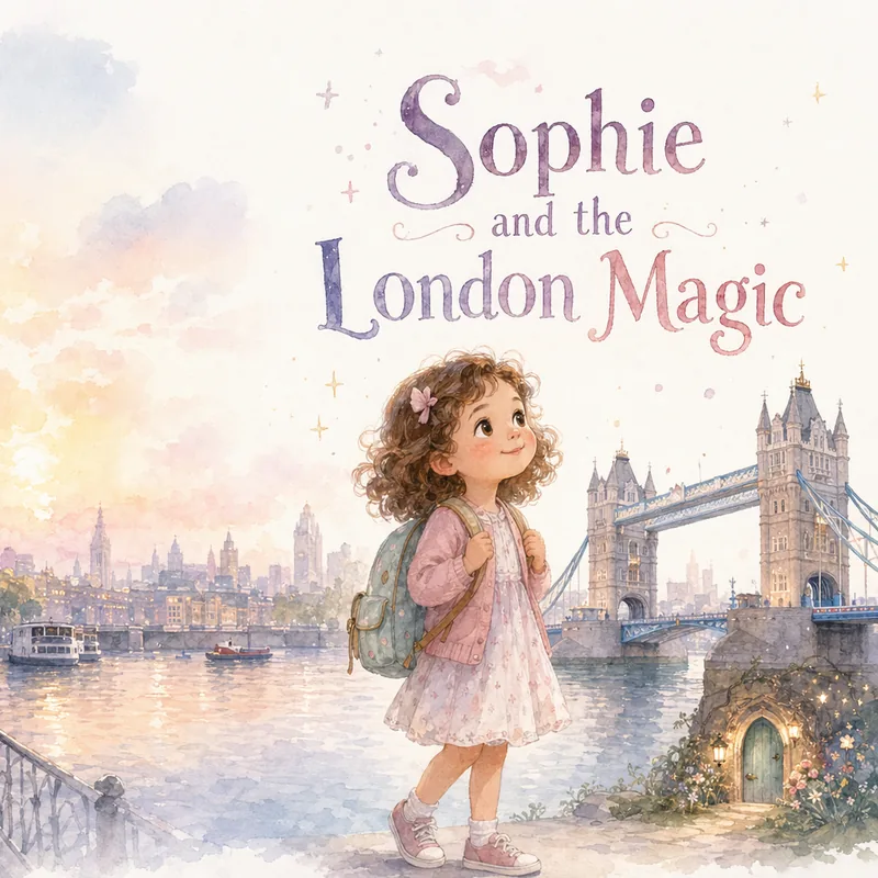 Okładka spersonalizowanej książki dla dzieci Sophie i magia Londynu